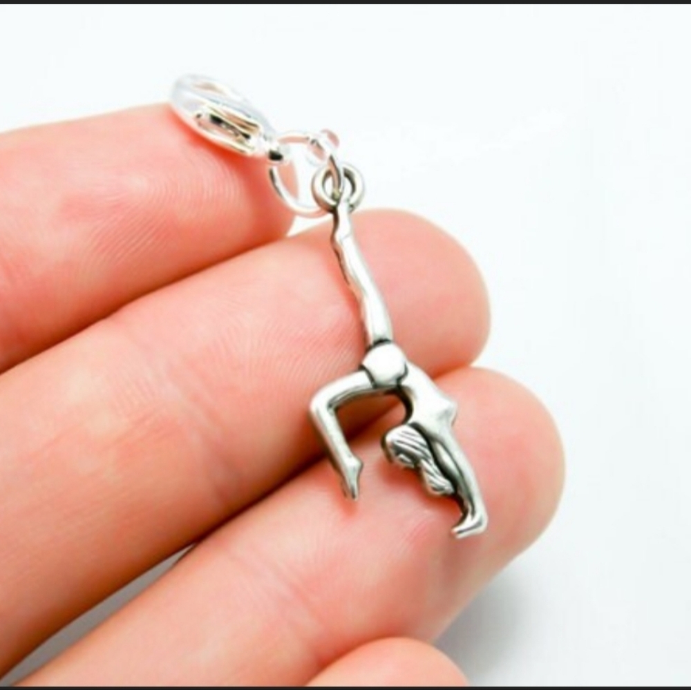 Clip On gymnastics charms planner char.s clipon yoga bracelet charms